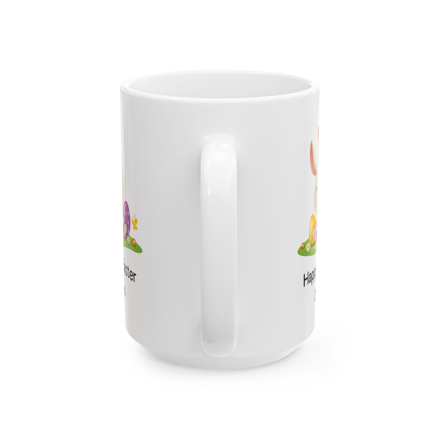 Easter Themed Ceramic Mug - Fun Bunny Design for Spring Celebrations
