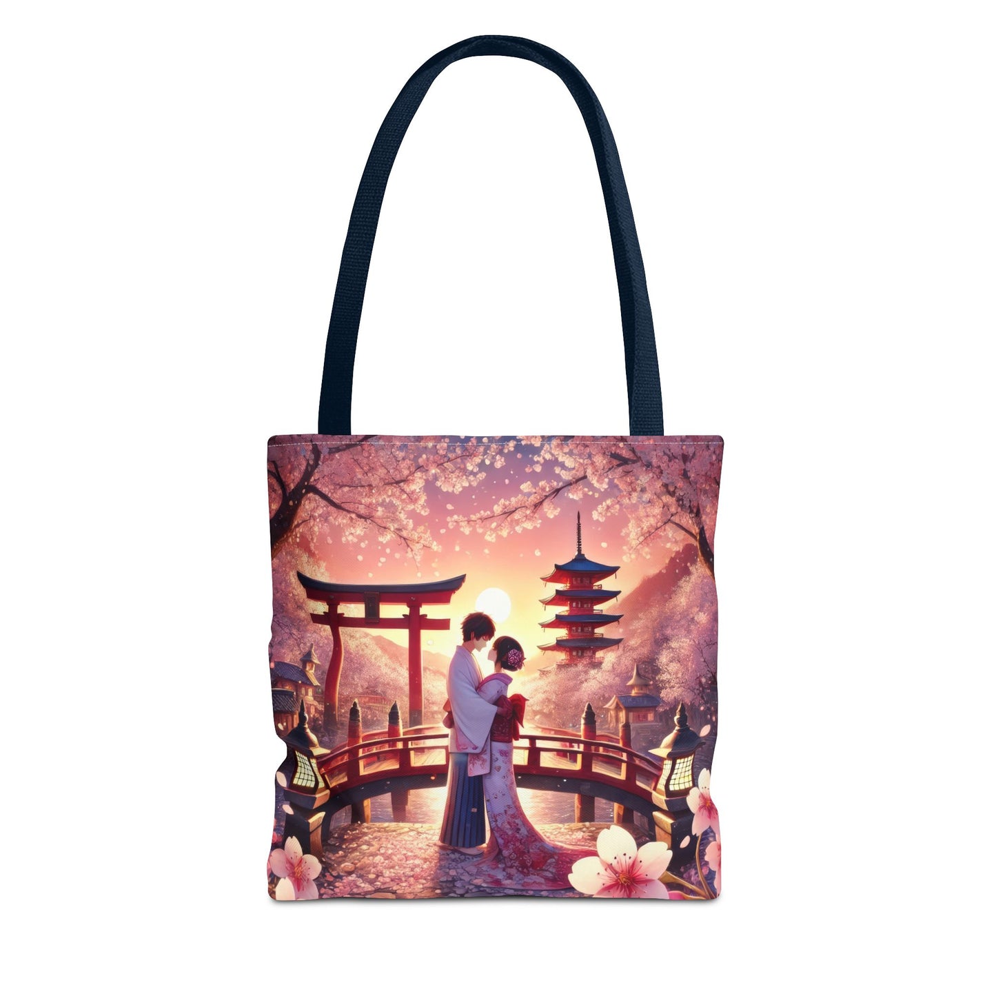 Romantic Cherry Blossom Tote Bag - Japanese Art Design