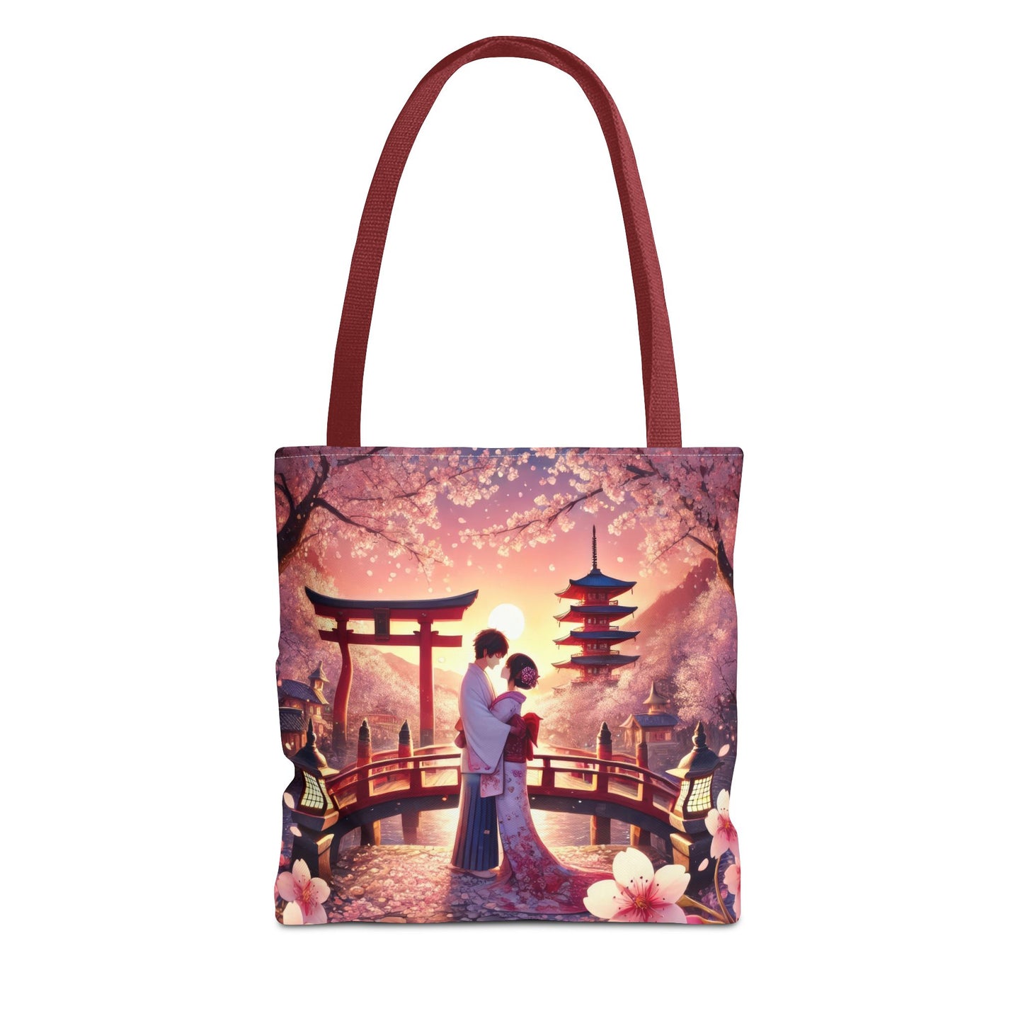 Romantic Cherry Blossom Tote Bag - Japanese Art Design